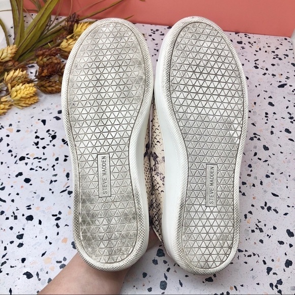 Steve Madden Bertie Snake Print Platform Lace Up Women’s Sneakers Sz 8 - Picture 7 of 10